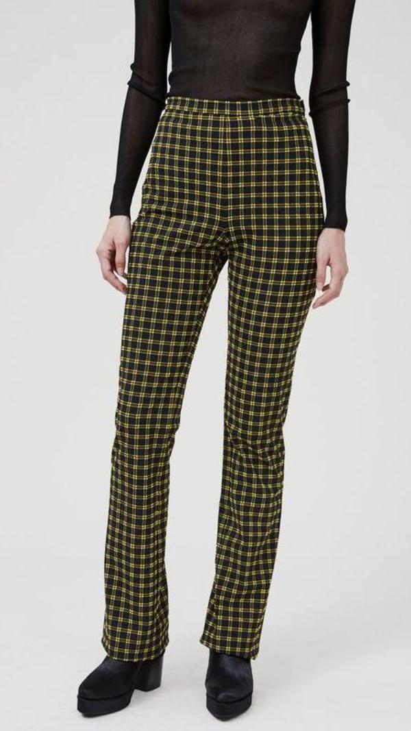 Rachel Comey Switzer Pant - Black Stretchy Plaid Rachel Comey Switzer Pant - Black Stretchy Plaid