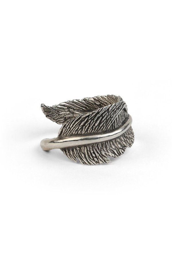 M. COHEN Silver Casted Feather Ring M. COHEN Silver Casted Feather Ring