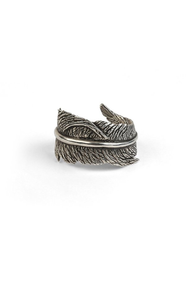 M. COHEN Silver Casted Feather Ring M. COHEN Silver Casted Feather Ring
