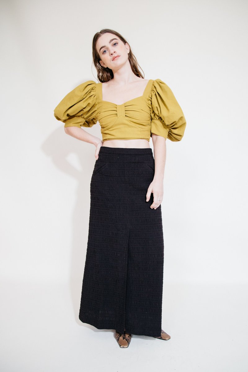 HANNAH KRISTINA METZ CELINE BLOUSE - MUSTARD HANNAH KRISTINA METZ CELINE BLOUSE - MUSTARD