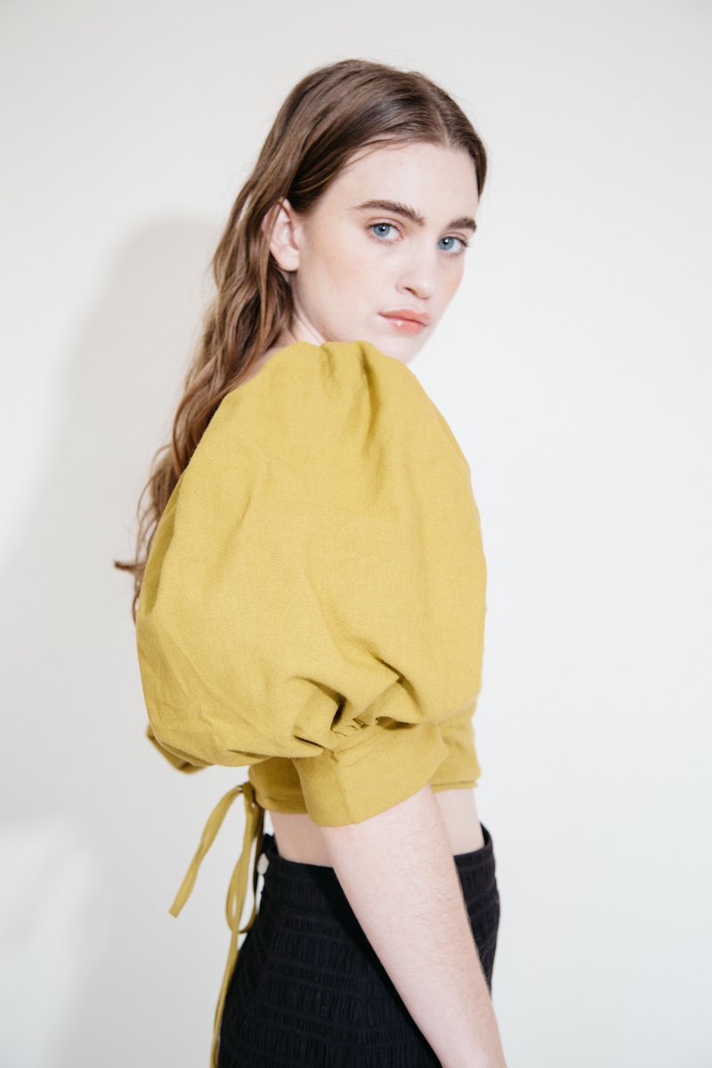HANNAH KRISTINA METZ CELINE BLOUSE - MUSTARD HANNAH KRISTINA METZ CELINE BLOUSE - MUSTARD