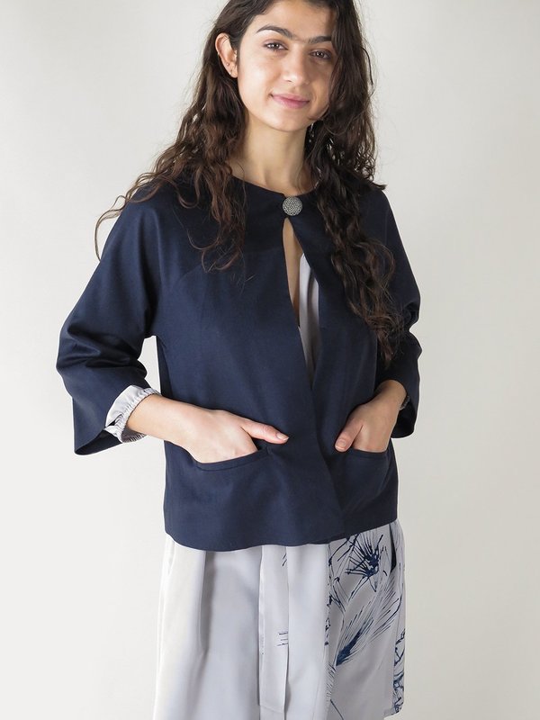 erica tanov ruby jacket - navy erica tanov ruby jacket - navy