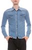 Remi Relief Denim Western Shirt - USED BLUE - Thumbnail 1
