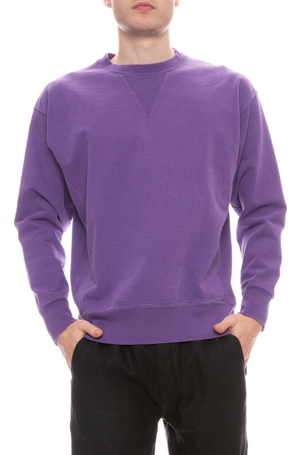 RON HERMAN CALIFORNIA Drop Shoulder Crew Sweatshirt - Purple RON HERMAN CALIFORNIA Drop Shoulder Crew Sweatshirt - Purple