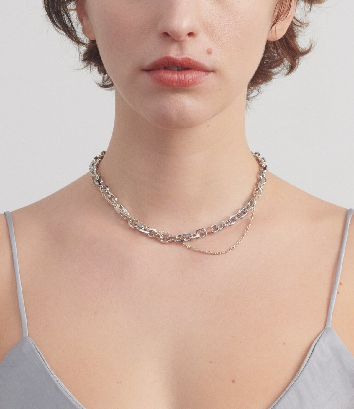 Justine Clenquet Dana Necklace - Palladium/24k Gold | Garmentory