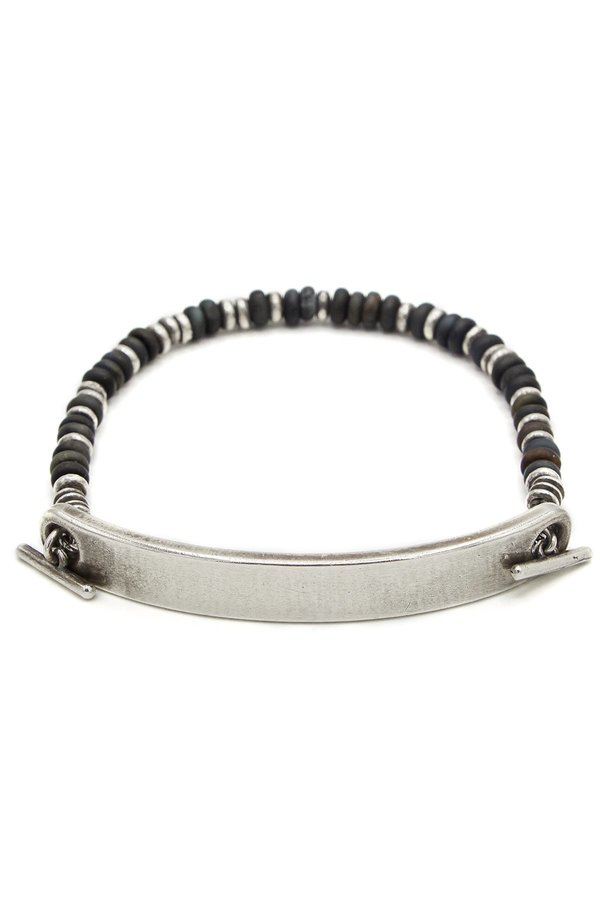 M. COHEN Medium ID Bar Bracelet - Black Onyx M. COHEN Medium ID Bar Bracelet - Black Onyx
