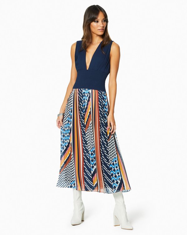Ramy Brook Printed Diana Dress - multi combo/navy Ramy Brook Printed Diana Dress - multi combo/navy