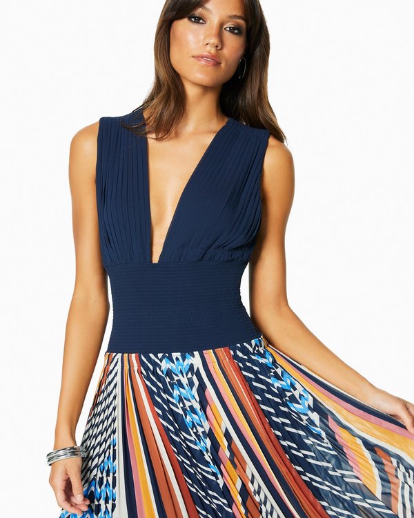 Ramy Brook Printed Diana Dress - multi combo/navy Ramy Brook Printed Diana Dress - multi combo/navy