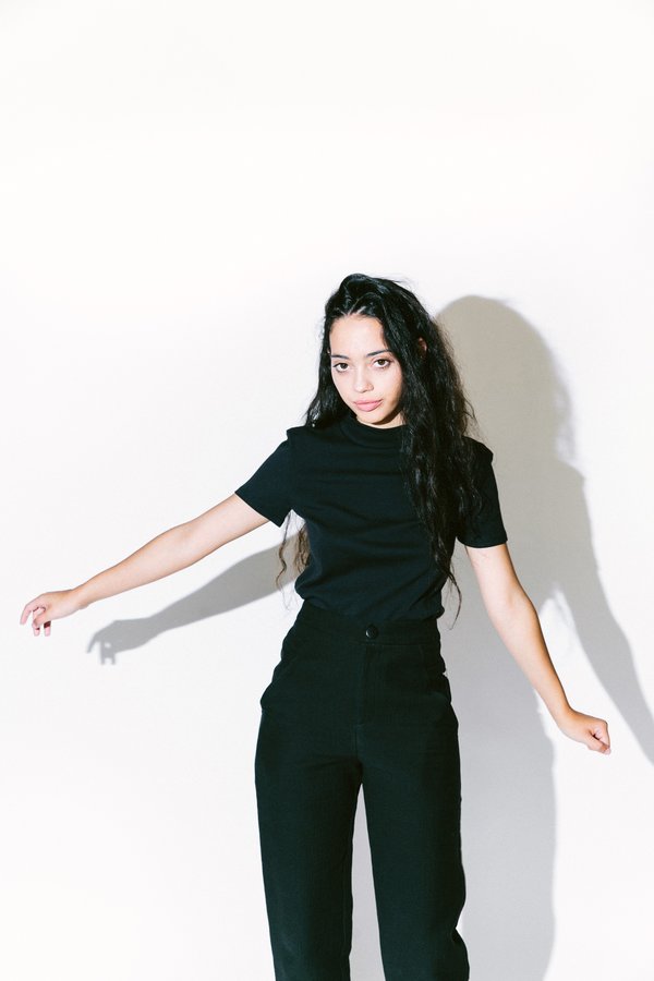 Shaina Mote mock neck tee - onyx Shaina Mote mock neck tee - onyx