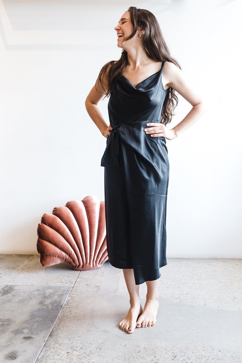 Saloni Giselle Dress - Black