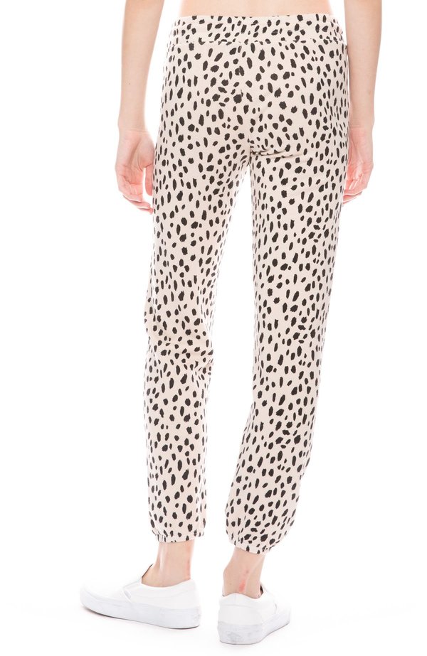 Monrow Cheetah Sweatpants - Bone 
