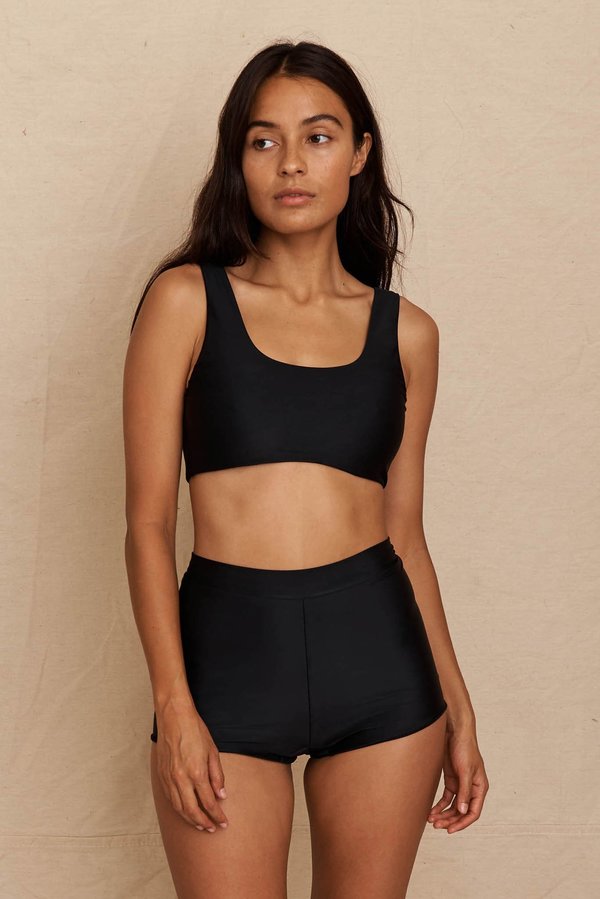 Hakea Dune Crop Top - Black Hakea Dune Crop Top - Black