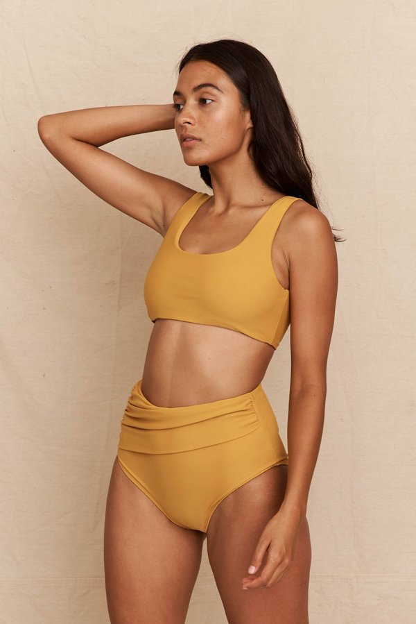 Hakea Dune Crop Top - Mustard Hakea Dune Crop Top - Mustard