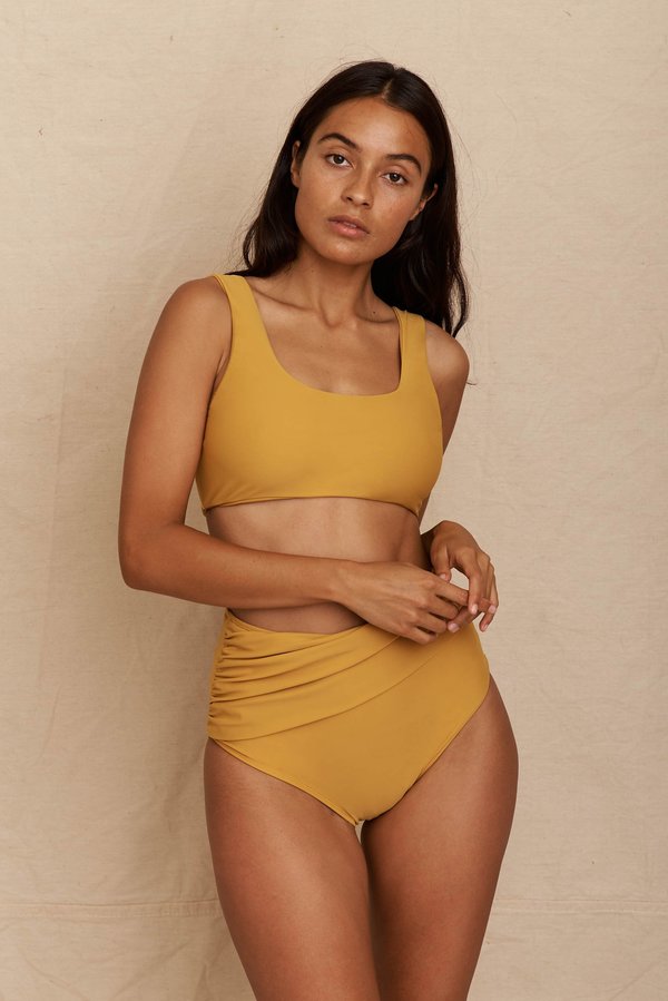 Hakea Dune Crop Top - Mustard Hakea Dune Crop Top - Mustard