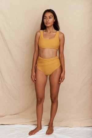 Hakea Dune Crop Top - Mustard Hakea Dune Crop Top - Mustard