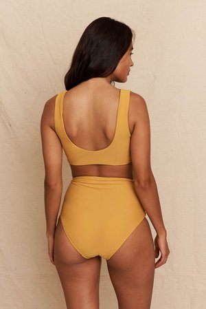 Hakea Dune Crop Top - Mustard Hakea Dune Crop Top - Mustard
