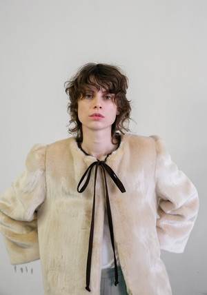 MR. LARKIN IDA FUR JACKET - NATURAL MR. LARKIN IDA FUR JACKET - NATURAL