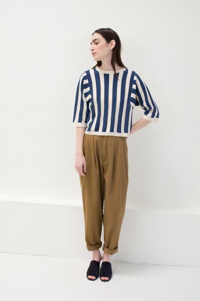 Micaela Greg Reverse Stripe Sweater - Navy Micaela Greg Reverse Stripe Sweater - Navy