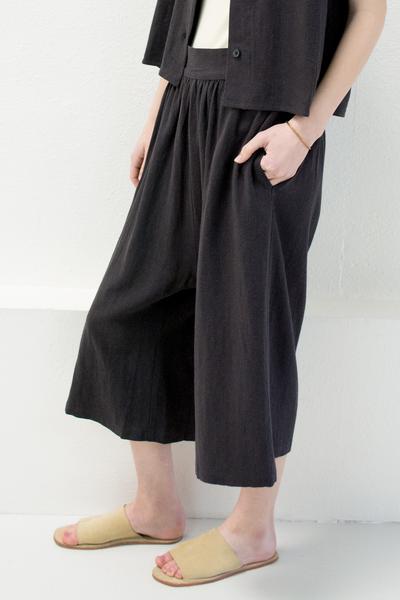 Micaela Greg Linen Culotte - Black Micaela Greg Linen Culotte - Black