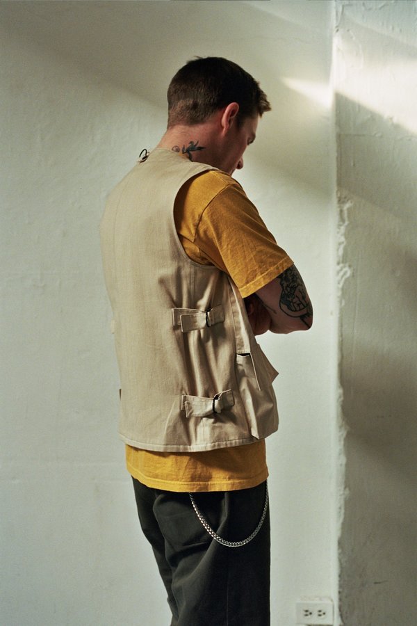 Nicholas Daley Military Waistcoat - Natural Denim | Garmentory