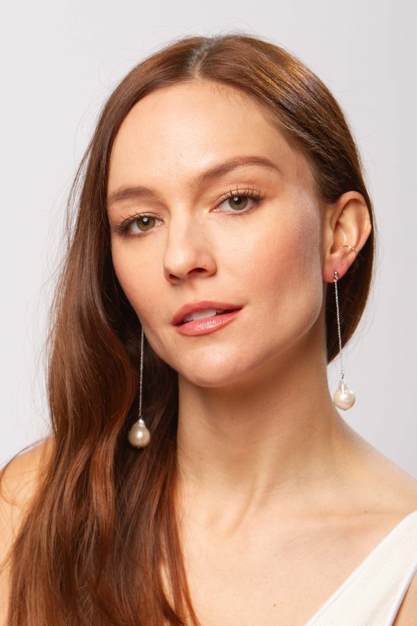 Alajas Tali pearl earrings - white Alajas Tali pearl earrings - white