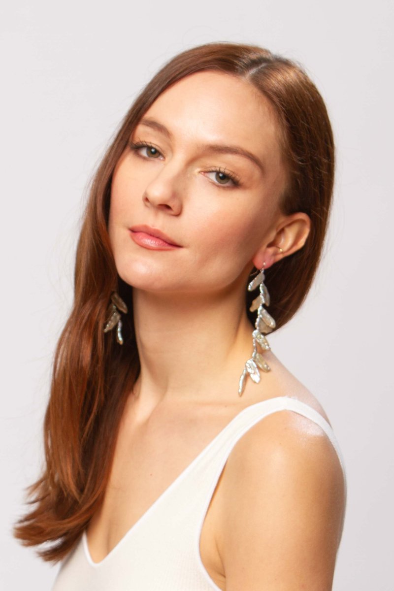 Alajas Tinik pearl earrings - silver Alajas Tinik pearl earrings - silver