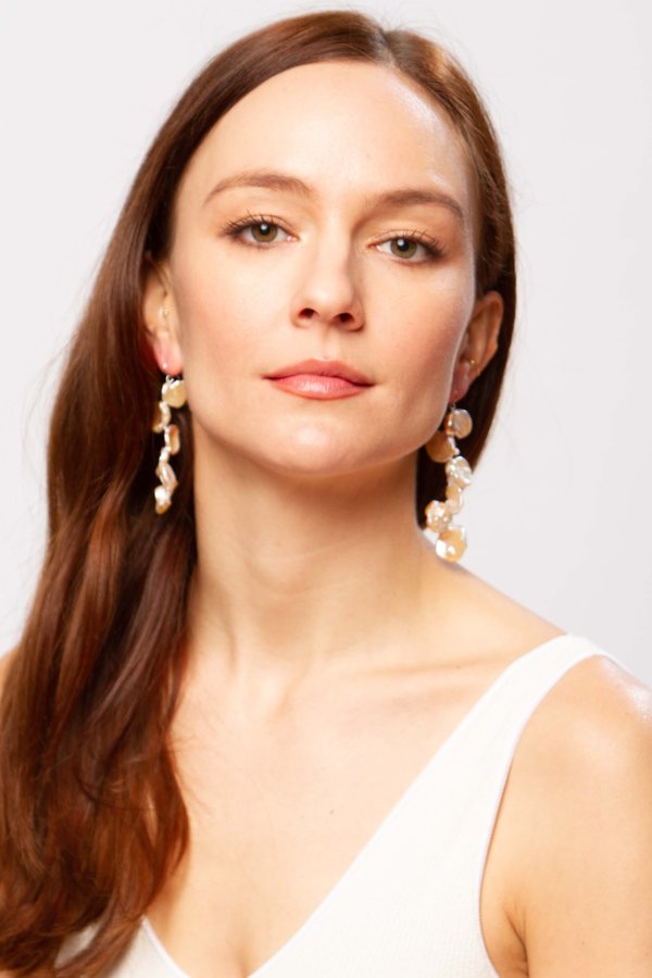Alajas Ubas pearl earrings - peach Alajas Ubas pearl earrings - peach