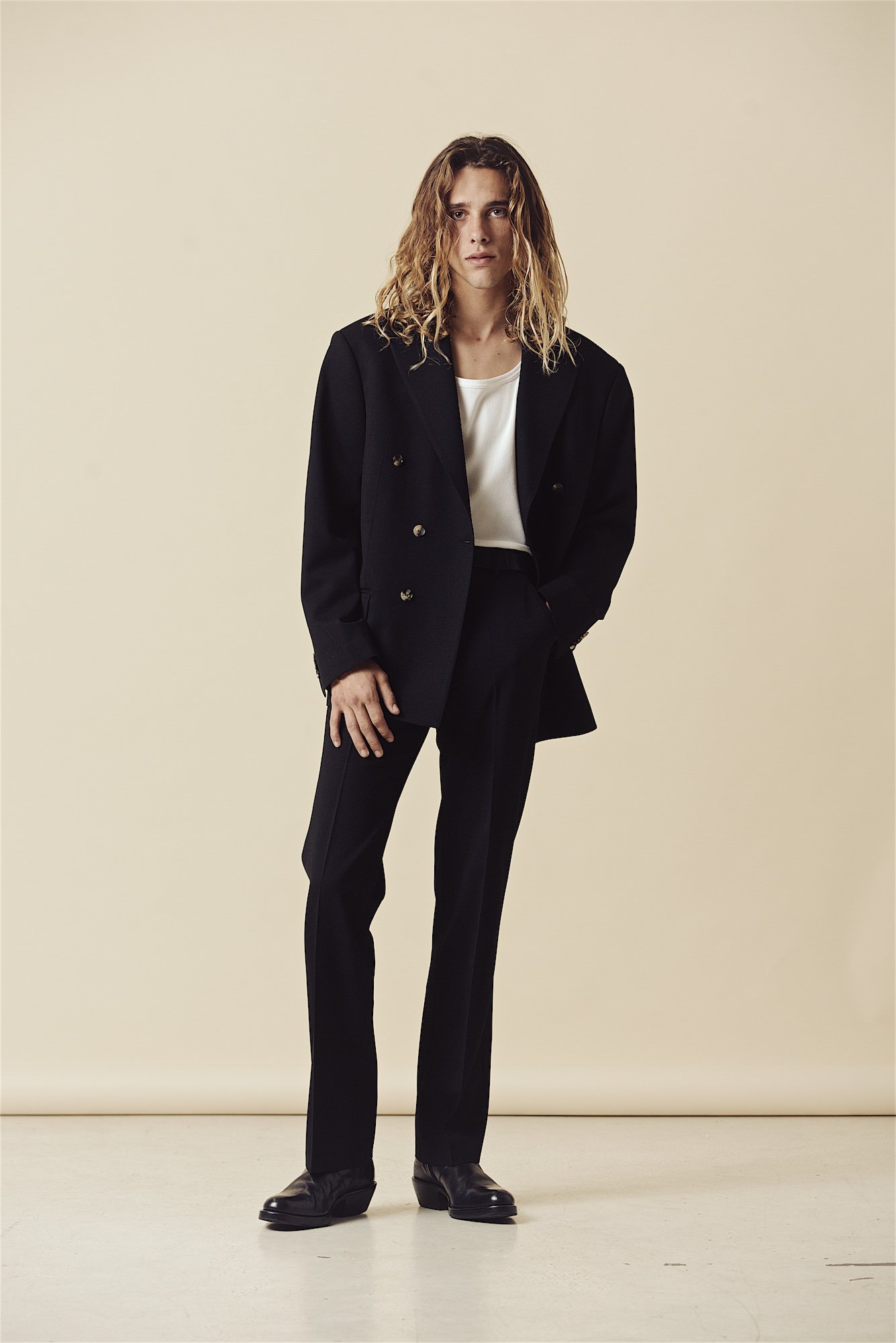 Second Layer PICO BLAZER ダブルレストジャケット　48 SECOND/LAYER Pico Double Breasted Blazer - Black | Garmentory