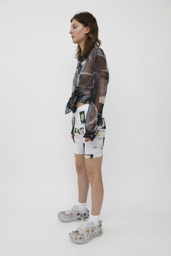 Collina Strada BIKE SHORTS - DAISY PITCHER PHOTO Collina Strada BIKE SHORTS - DAISY PITCHER PHOTO