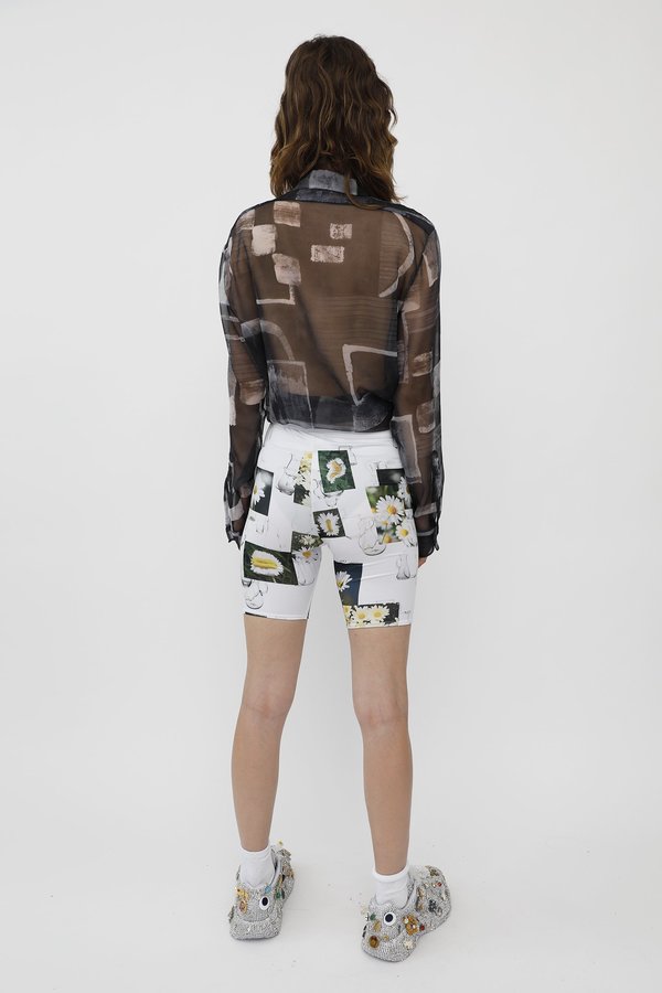 Collina Strada BIKE SHORTS - DAISY PITCHER PHOTO Collina Strada BIKE SHORTS - DAISY PITCHER PHOTO