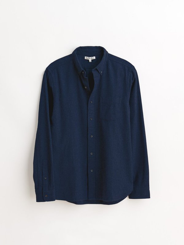 Alex Mill Solid Brushed Twill Button down - Navy Alex Mill Solid Brushed Twill Button down - Navy