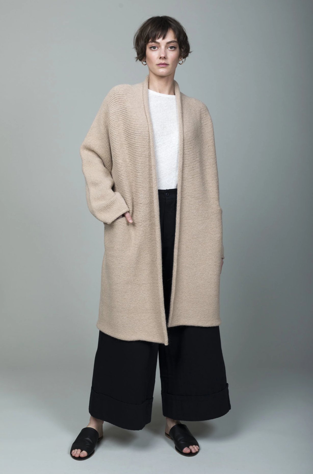 Lauren Manoogian Roll Cardigan - Mouse 