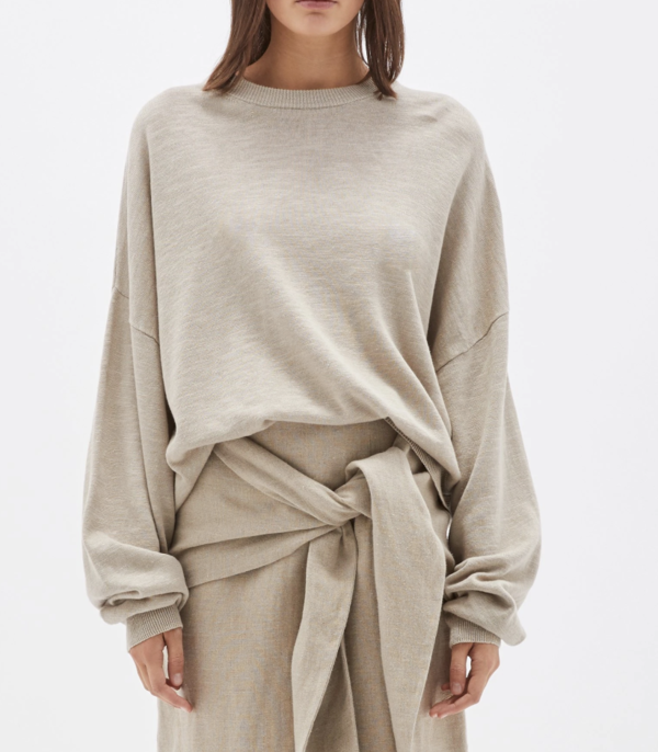 Bassike Cotton Linen Oversized Knit 