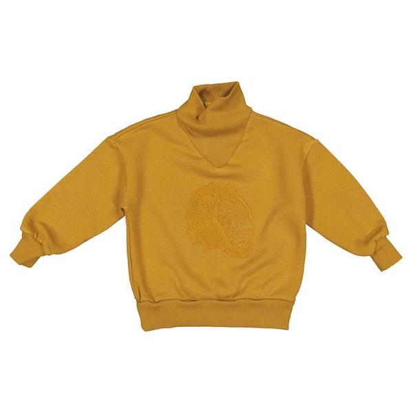 kids Moumout Paris Regis Sweatshirt - Mustard Yellow/Lion King Embroidery kids Moumout Paris Regis Sweatshirt - Mustard Yellow/Lion King Embroidery