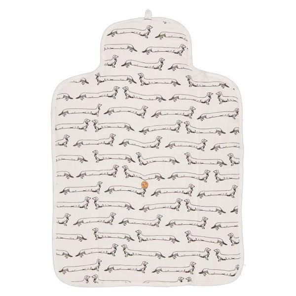 kids Moumout Paris Go Changing Mat - Milk White/Sausage Dog Print kids Moumout Paris Go Changing Mat - Milk White/Sausage Dog Print