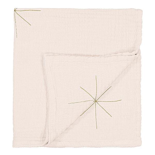 Kids Moumout Paris Panpan Blanket - Embroidered Gold Stars/Milk White Kids Moumout Paris Panpan Blanket - Embroidered Gold Stars/Milk White