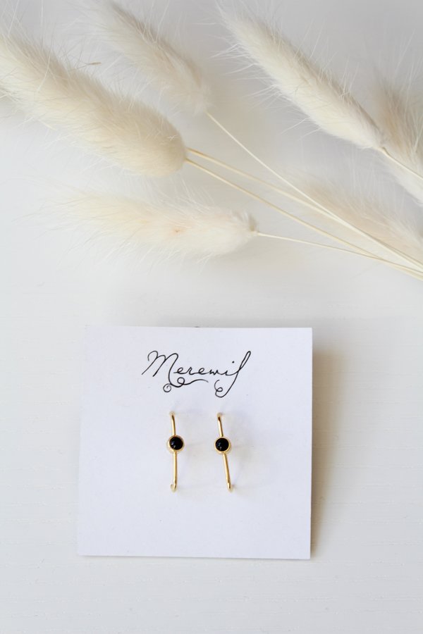 Merewif Dillon Studs - Onyx Merewif Dillon Studs - Onyx