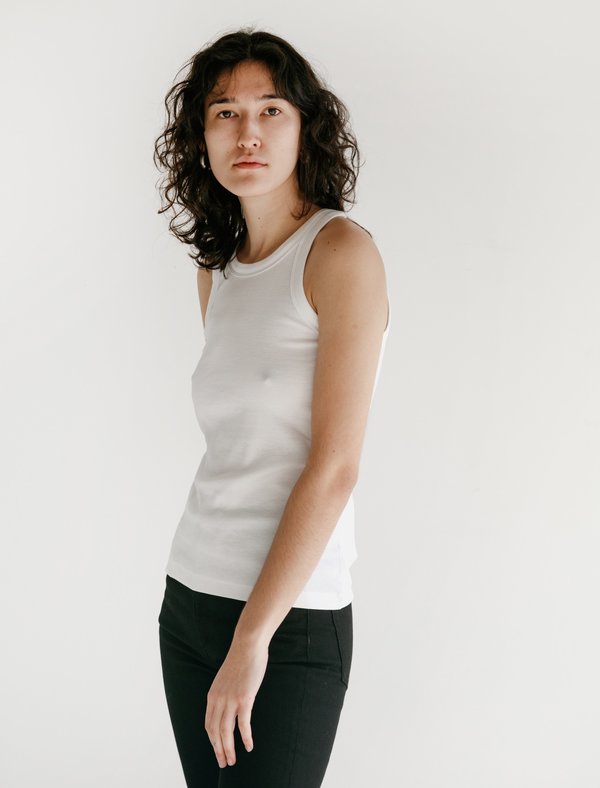 Totême Espera Rib Tank - White Totême Espera Rib Tank - White