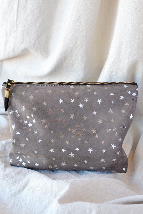 Kempton & Co Medium Pouch - Taupe Star Kempton & Co Medium Pouch - Taupe Star