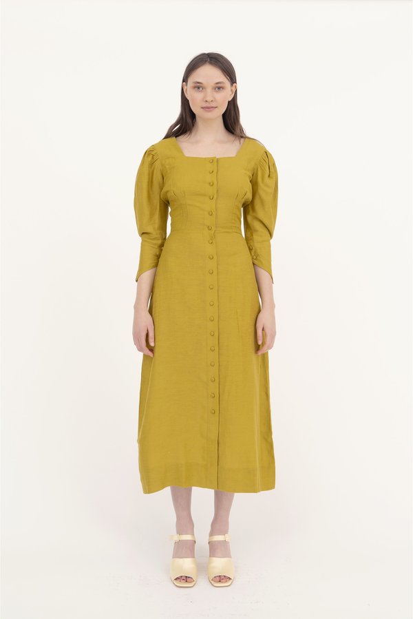 Hannah Kristina Metz Adele Dress - Mustard | Garmentory Hannah Kristina Metz Adele Dress - Mustard | Garmentory