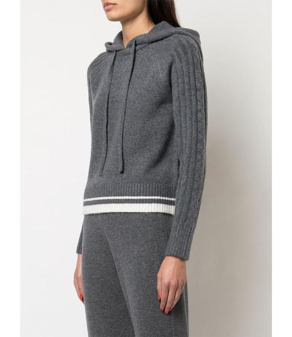 Duffy Hoodie with Cable - Grey Duffy Hoodie with Cable - Grey