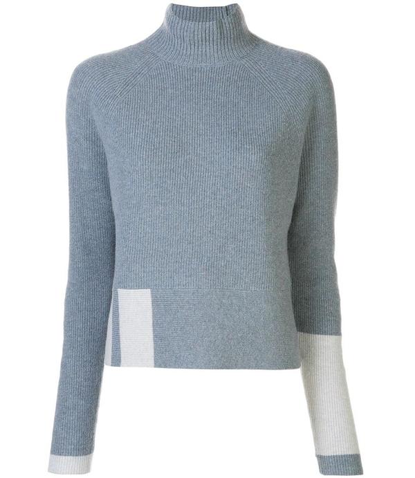 Duffy Ribbed Funnel Neck Sweater - Grey Duffy Ribbed Funnel Neck Sweater - Grey