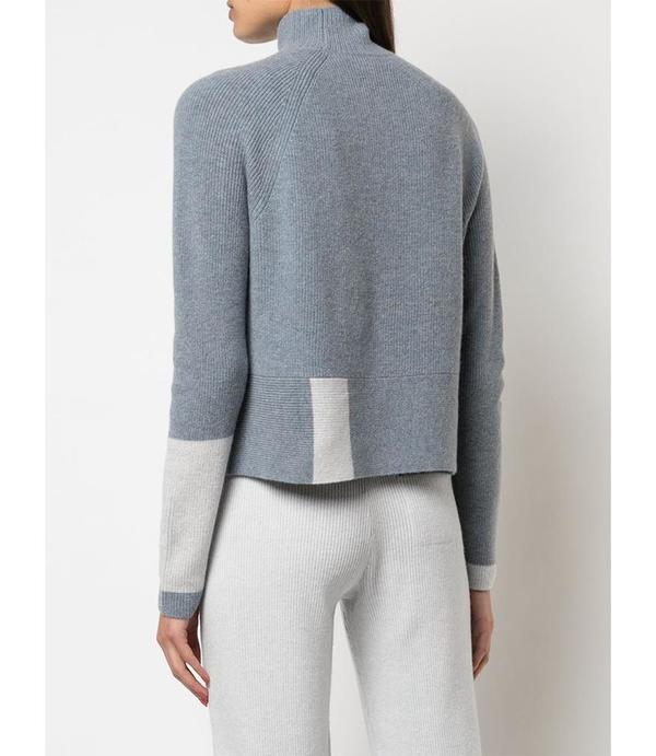 Duffy Ribbed Funnel Neck Sweater - Grey Duffy Ribbed Funnel Neck Sweater - Grey