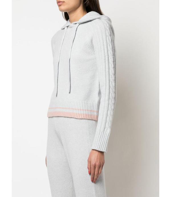 Duffy Hoodie with Cable - Mist/Pink Duffy Hoodie with Cable - Mist/Pink