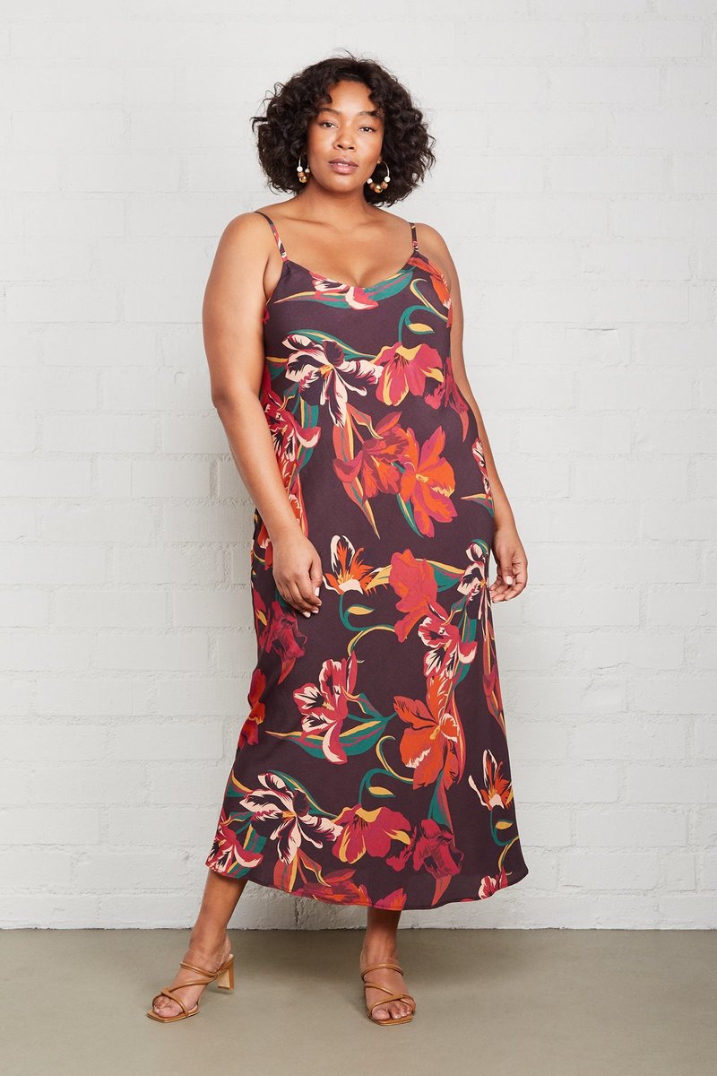 Rachel Pally Plus Size Crepe Bias Slip Dress - Tulip | Garmentory