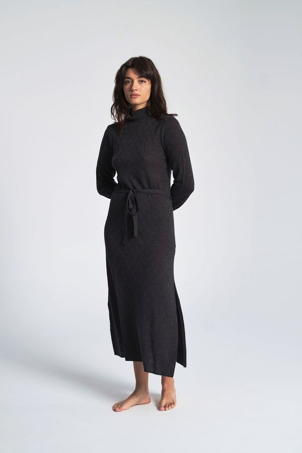 Le Mont St. Michel Diamond Knit Dress - Grey Le Mont St. Michel Diamond Knit Dress - Grey