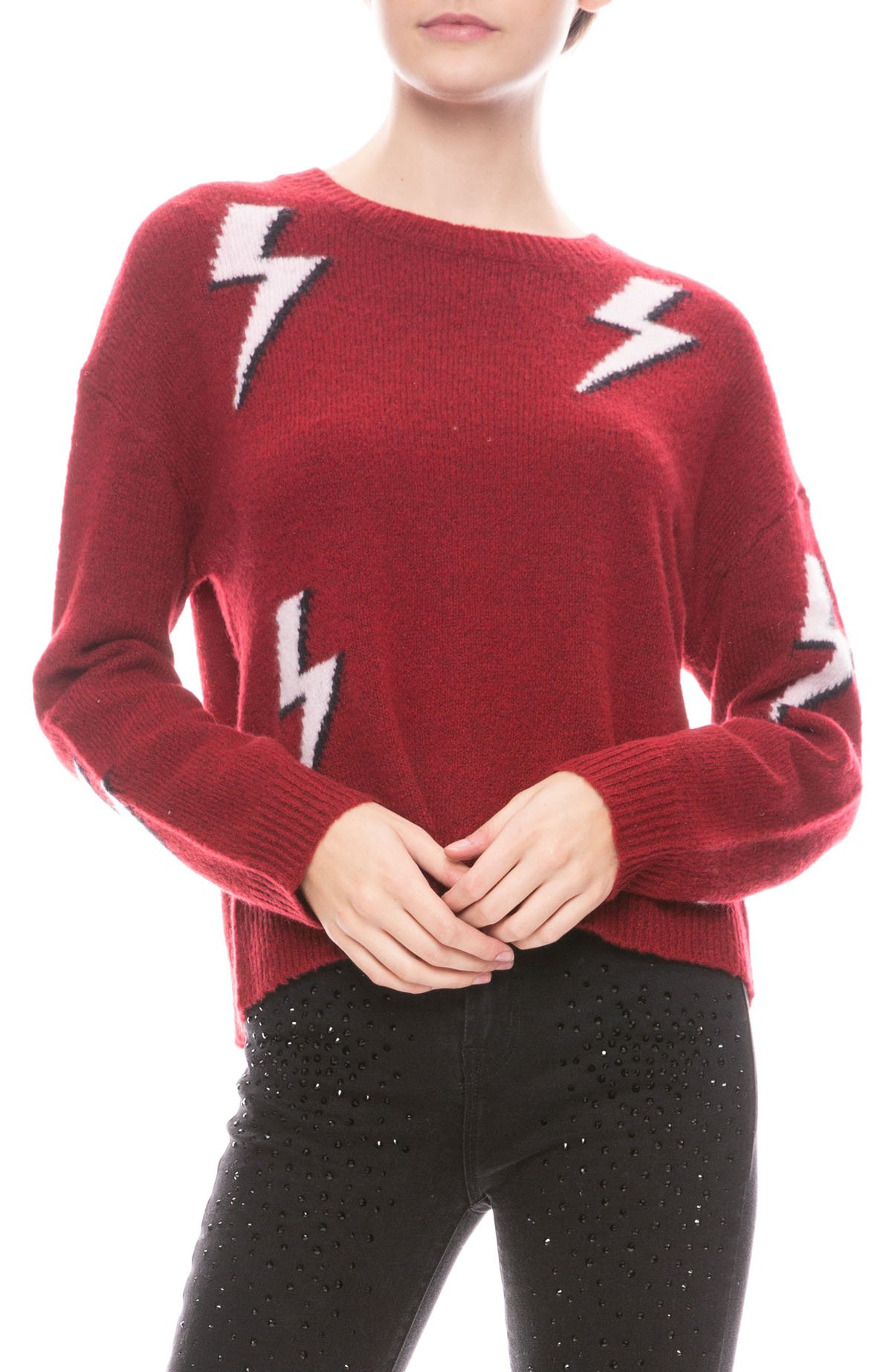 Rails Aries Lighting Bolt Sweater - Red 