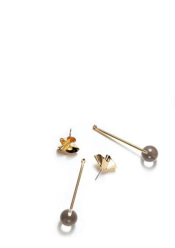 Tiro Tiro Cuarzo Earrings - brass Tiro Tiro Cuarzo Earrings - brass