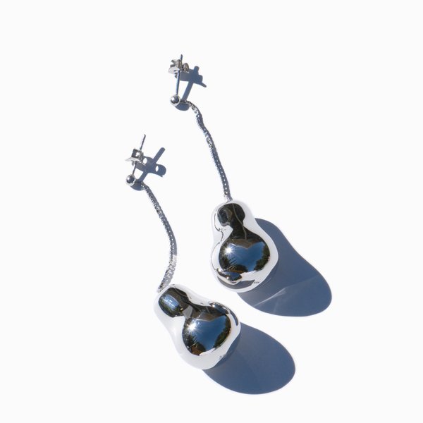 MING YU WANG Pear Earrings - Sterling Silver MING YU WANG Pear Earrings - Sterling Silver