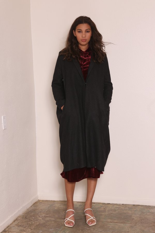"INTENTIONALLY __________." INGLES Coat - Charcoal "INTENTIONALLY __________." INGLES Coat - Charcoal